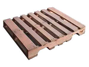 40 x 48 inch GMA wooden pallet. Notched partial 4-way variation