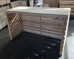 Rustic pine wood bar